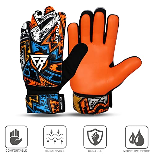 Being fit Goalie Gloves with 4mm Latex Finger Spine Protection with Double Layer Wrist Protection Goalkeeper Gloves for Kids, Soccer Goalie Gloves for Youth & Adult with Strong Grip. - Thumbnail 4
