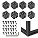 Yeebyee 2020 Aluminum Cube Corner Bracket with M5x14mm Screws for 6mm Slot 2020 Series Aluminum Extrusion Profile, 8pcs/Pack (Black-Cube Corner)