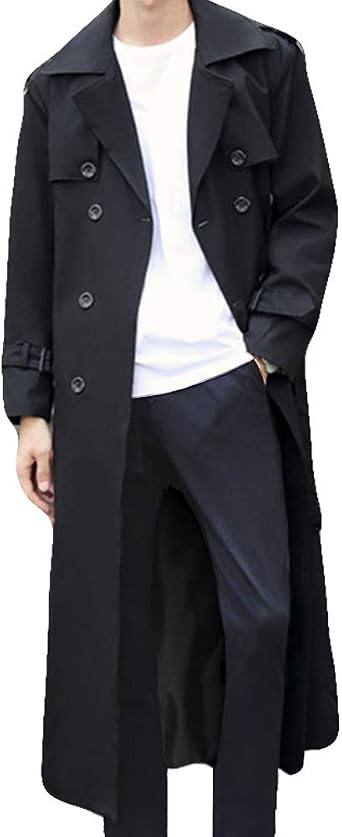 Pantete Men's Men's Long Trench Coat Fashion Trench Coat pack of 1