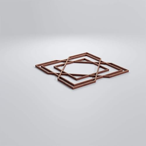 Miniatura 3 de Ekena Millwork WALW08X08X0250LWDWA Lakewood - Paneles de pared decorativos con calado, 7 38 pulgadas de ancho x 7 38 pulgadas de alto x 14 de alto,