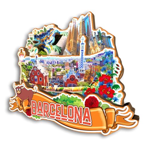 Imán Decorativo Refrigerador Barcelona España miniatura 2