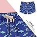 Fashion Women's Board Shorts Quick Dry Swim Trunks Swim Big Pants Shark Printing Surf Shorts Couple Summer Walking wear Black (XS Size, Fishes-Blue)