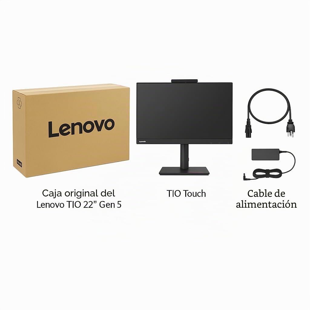 Lenovo ThinkCentre All-in-One PC 22" Touchscreen | Intel Core i5-8500t | 16GB RAM | 512GB SSD NVMe | Windows 11 Pro | Wifi 6 | Office 2021 | PC de escritorio reacondicionado - Listo para usar