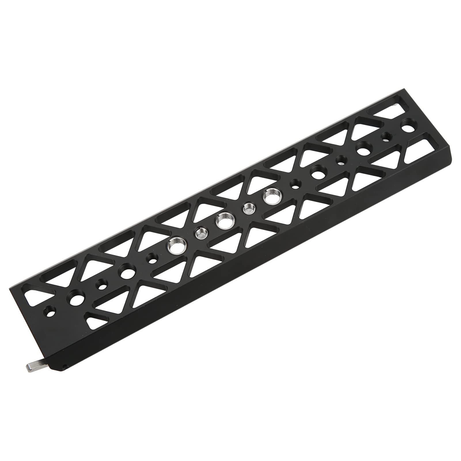 Piastra a Coda di Rondine per Fotocamera per Montaggio su Treppiede, Lega di Alluminio Resistente, Lunga 25 Cm, Ideale per Utenti DSLR, Fori per Viti da 3/8 e 1/4 Pollici