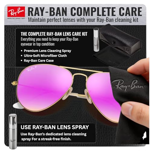 Image of Ray-Ban RB3025 AVIATOR FLASH LENSES Pilot Shaped Sunglasses for Men & Women with Official RAYBAN Eyewear Kit