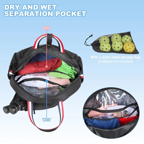 Bolsa para deportes de raqueta unisex con hombrera y compartimentos modulares 3
