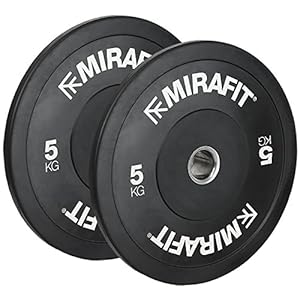 Mirafit Black Olympic Rubber Bumper Plates – Choice of Size