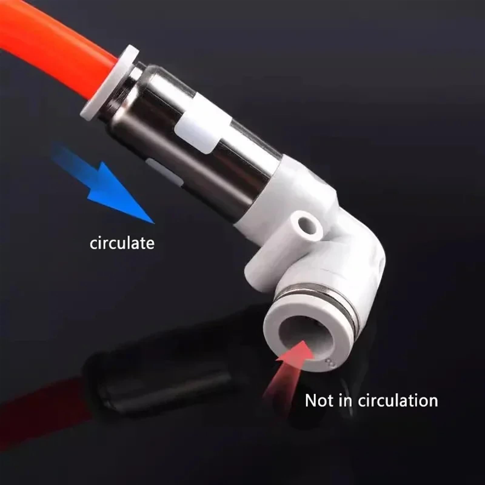 10 Uds válvula de retención de Aire neumática válvula antirretorno Manguera Tubo de Gas Conector rápido 4 6 8 10 12MM mamparo Recto(SPU-8)