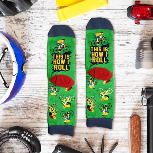 Cycling Socks - Gifts for Cyclists, Best Cycling Socks for Men –, Biking Accessories, Bike Gear, Mountain Bike Accessories, and Funny Biker Gifts for Men Who Love Riding and Adventure