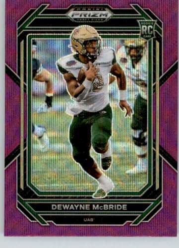 2023 Panini Prizm Draft Picks Prizms Purple Wave #131 DeWayne McBride UAB Blazers Official NCAA Football Card in Raw (NM or Better) Condition