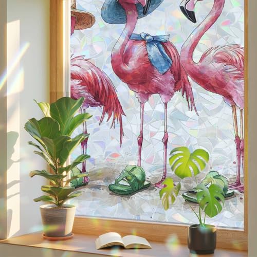 Película de privacidad para ventana con efecto vidriera 3D miniatura 1