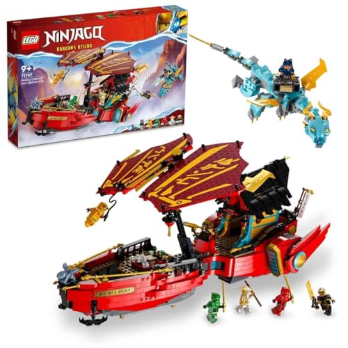 LEGO Ninjago 71797 Aerial Battleship Bounty Toy Blocks, Present, Ninja, Carrot, Vehicle, Nori, Boys, 9 Years Old and Up