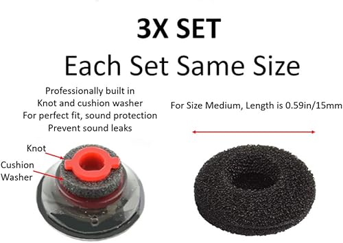 Miniatura 7 de 3X Ultra Comfort - Juego de almohadillas de repuesto para auriculares de repuesto para auriculares Plantronics Voyager 5200 5220 5210 Series