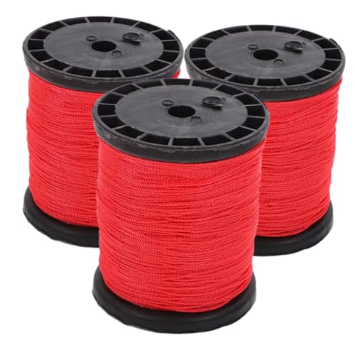 BESTYASH Nylon Masonry String Line 3 Rolls Strong Flexible Twisted Construction Cord for Bricklaying and Outdoor Use Sturdy Masonry Nylon Twine for Building Projects