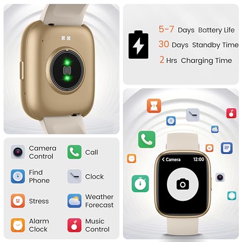 Smartwatch Damen Herren, 1.83" HD Fitnessuhr mit Alexa/Telefonfunktion – Ansicht 5