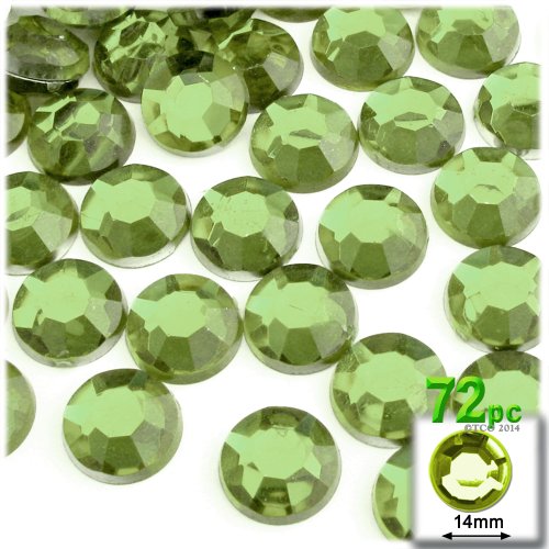 72Pc Rhinestones Round 14Mm - Flatback Orange #TOP7