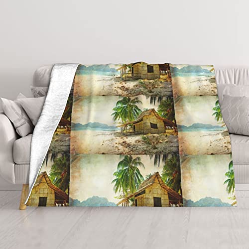Couverture en peluche pour canapé et camping chic de grand format