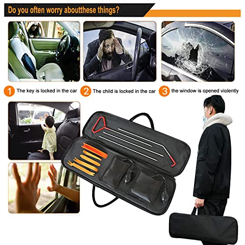 Layuni Kit De Emergencia Para Automóvil De 14 Piezas Con Cuña Para Ventana De Automóvil, Cuña De Aire Agarrador De Largo Alcance, Herramienta De Extracción De Recorte Automático #TOP1