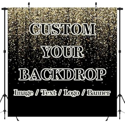 BELECO Fabric 10x10ft Custom Backdrop Personalized Backdrops Customize Backdrop with Picture Customized Background Banner for Party Decorations Gift for Birthday Wedding Graduation Valentine's Day