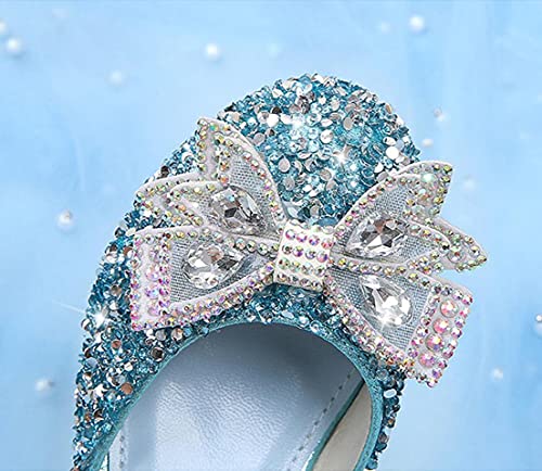 Toddler/Little Girls Low Heel Dress Pump Rhinestone Sandals Glitter Mary Jane Princess Flower Wedding Party Dress Shoes3