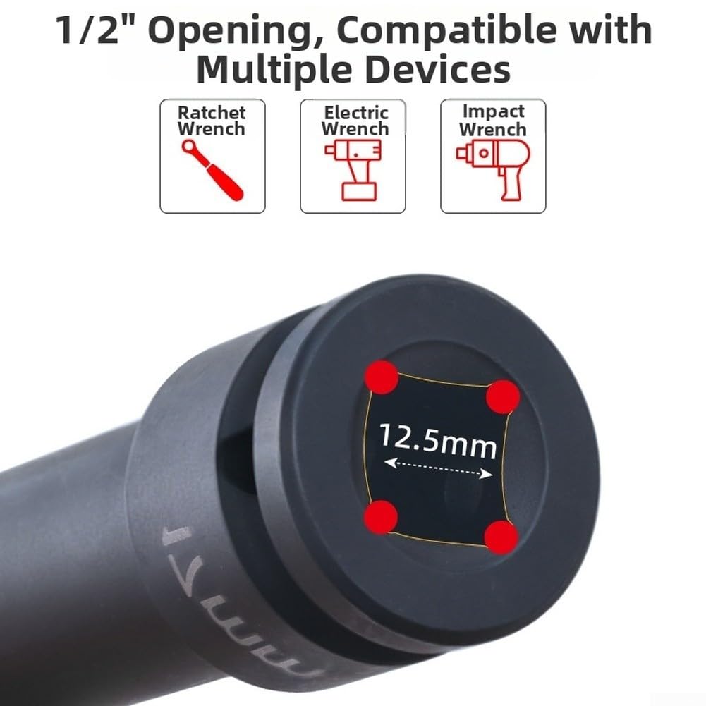 Set di chiavi a bussola estese per ruote da 150 mm a portata lunga 17 mm 19 mm 21 mm per cambio pneumatici in acciaio cr-v con manicotto protettivo per riparazione auto camion