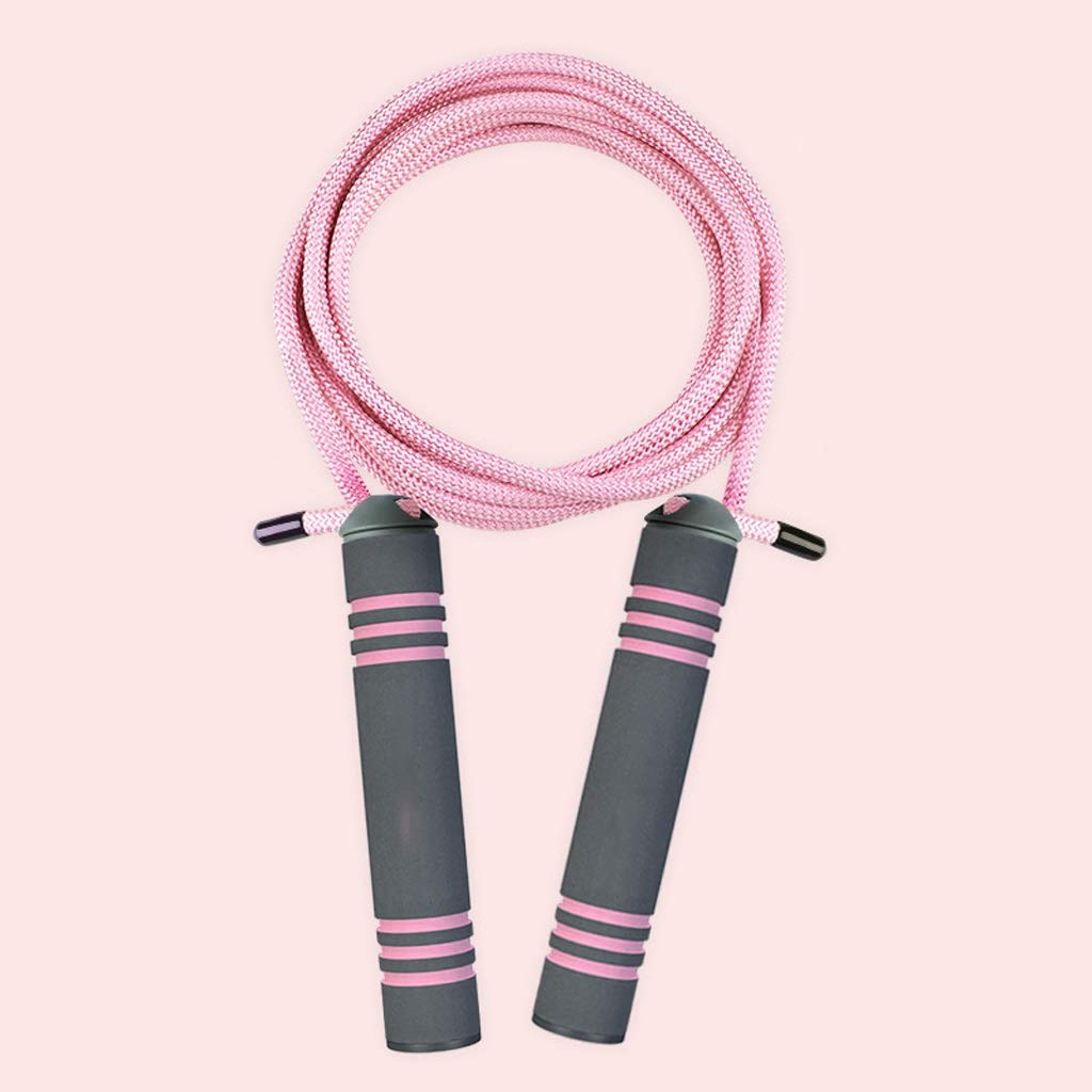 Corde à sauter sans fil Cordes à sauter de sport de fitness avec poignée en mousse antidérapante (corde tressée épaisse)
