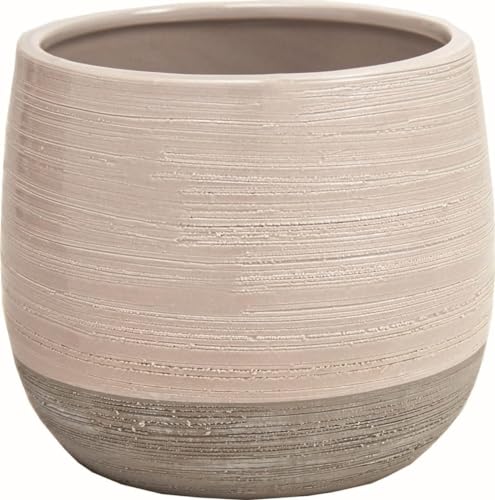 212 Main A Glossy Gray Top & Matte Gray Bottom Planter