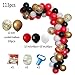 DIY Balloon Arch & Garland Kit, 113Pcs Party Balloons Decoration Set, Gold Confetti Balloons & Gold Red Black White Latex Balloons for Baby Shower, Wedding, Birthday, Graduation Party