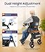 VOCIC Walkers for Seniors, Z21 Rollator Walker with Seat Supports 350lb, 8