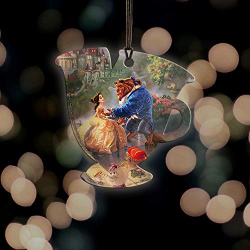Disney - Beauty And The Beast - Thomas Kinkade - Chip Teacup Shaped Hanging Acrylic Print Accessory #TOP5