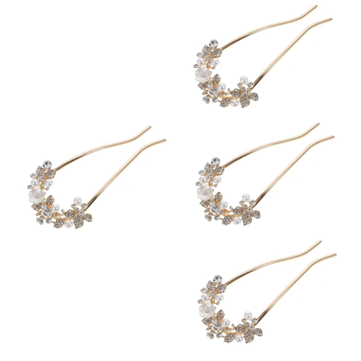 DOITOOL 4stücke Elegant Hair Fork Mit Perlen Und Strass Für Damen Hochwertige Haarschmuck-haarspange Hochstecken Von Frisuren Perfektes Haaraccessoire Für Besondere Anlässe