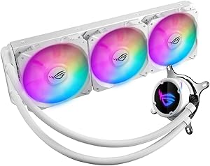 Asus Rog Strix Lc 360 Rgb White Edition All-In-One Liquid Cpu Cooler With Aura Sync Rgb, And Triple Rog 120mm Addressable Rgb Radiator Fans