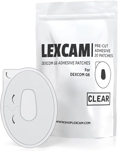 Miniatura 2 de Dexcom - Parches adhesivos G6 paquete de 20 unidades parche impermeable CGM Lexcam color transparente