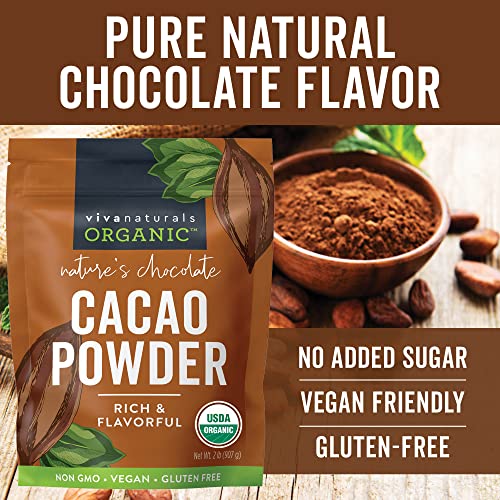 Viva Naturals 1011 Organic Cacao Powder, 2Lb - Unsweetened Cocoa Powder thumb #4