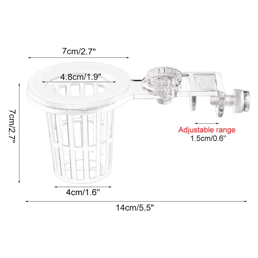 Aquarium Plant Holder,Hanging Fish Tank Pothos Holder 5cm/2.0" Height Adjustable Range for Fish Tank Wall Thickness up to 1.5cm/0.6" - Image 4