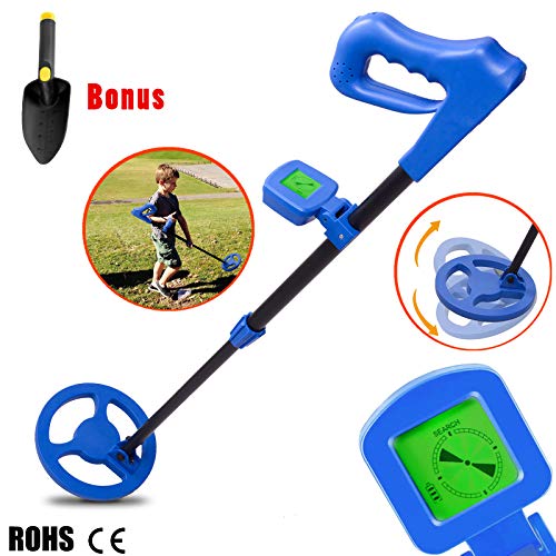 Voilamart Metal Detector for Kids Junior with Waterproof Search Coil, LCD Display Gold Hunter Detector and Adjustable Sensitive Stem - Lightweight Treasure Seeker for Beginners Children Adults