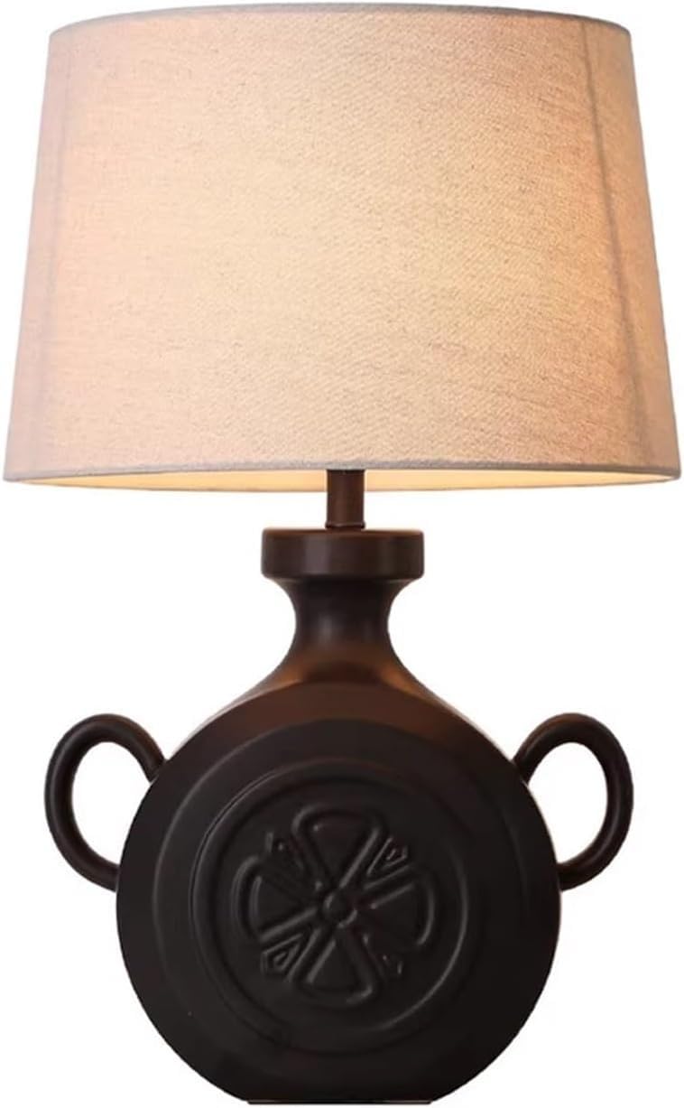 DFAEEKIYO Bedside Lamp Pottery Table Lamps Retro Study Hotel Decoration Living Room Bedroom Ornaments