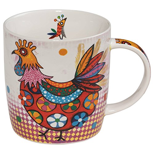 Le mug en porcelaine motif poule