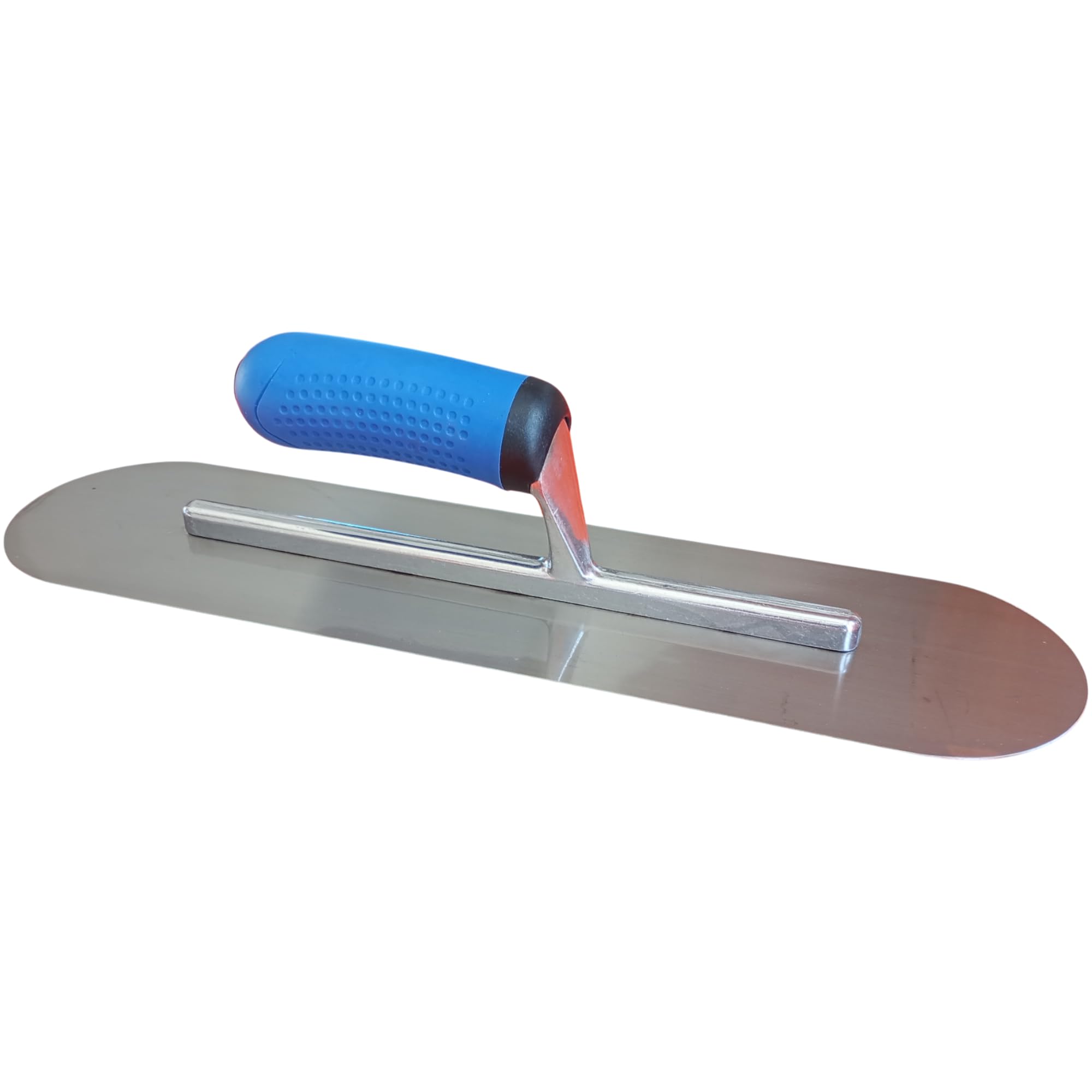 Llana Alisadora de Acero Inoxidable 40,6 cm – Mango Suave Antideslizante – Paleta, Fratasadora para Hormigón y Yeso, Herramienta Profesional de Construcción (40,6 x 10,2 cm)