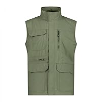 CMP Gilet Outdoor Multitasche da Uomo - 30T6657 (Verde, 52)
