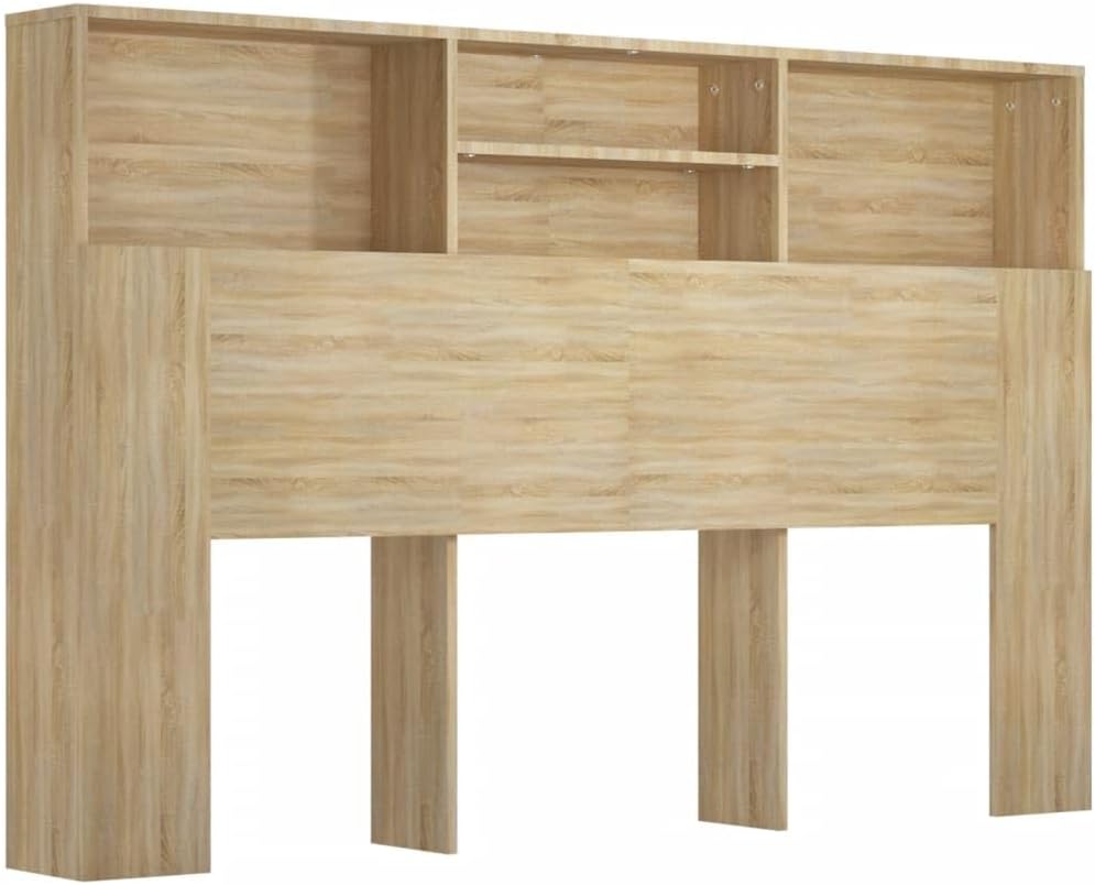 vidaXL Headboard Indoor Wall Bed Bookcase Backboard Home