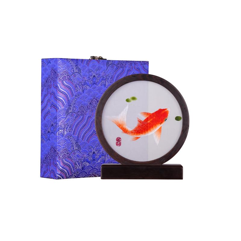 Amazon.co.jp: 蜀刺繍両面刺繍鯉飾り|四川省無形文化遺産手作り