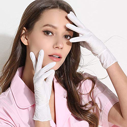 Image of QUAKER Latex Medical Examination Hand Gloves, White, Medium, 100 Piece (Medium)