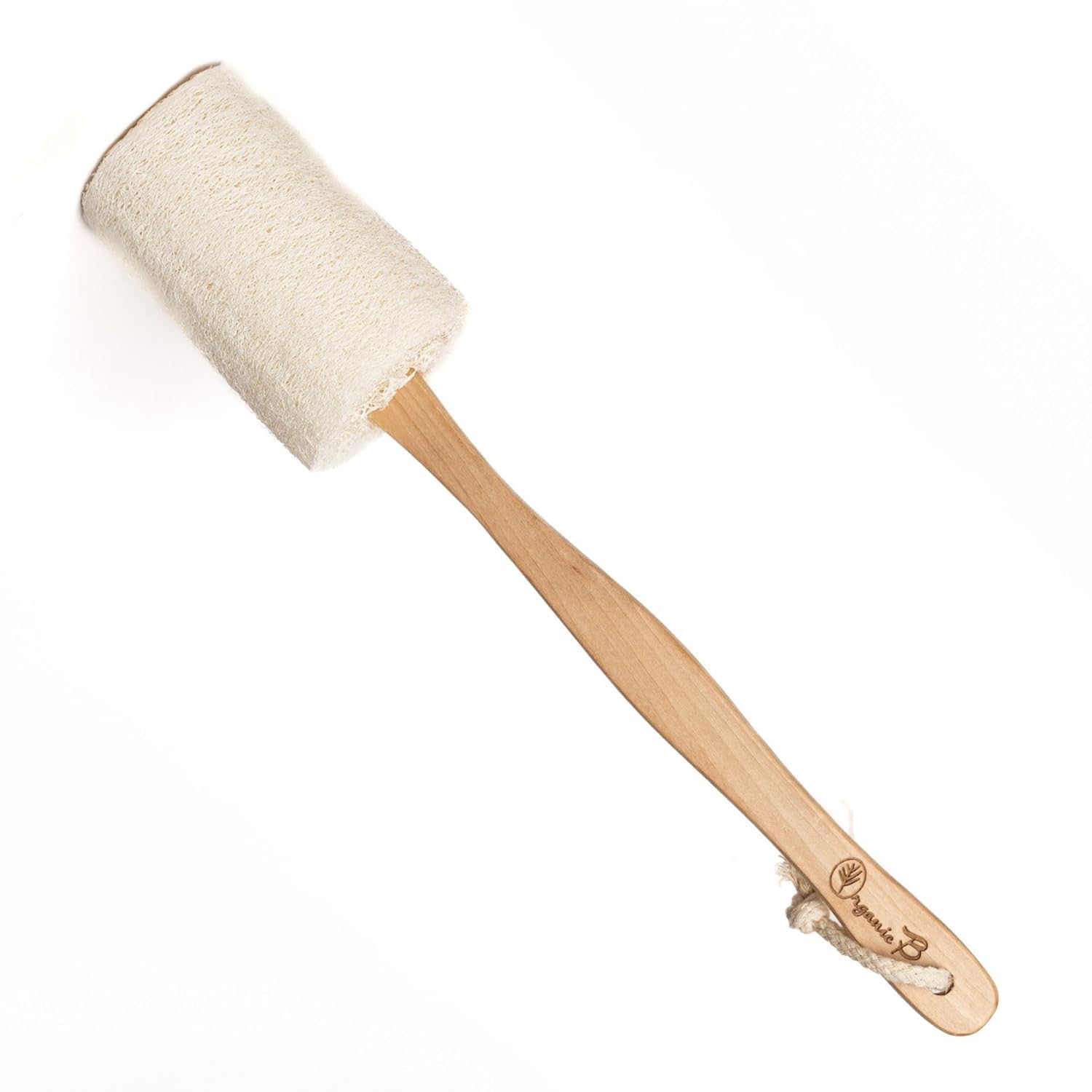 15 Inch Natural Loofah for Bathing | Loofah with Teak Wood Handle | Back Brush for Men & Women | Shower Sponge Body Back Scrubber | Back Scrubber for Shower | Exfoliating Loofah-image-26