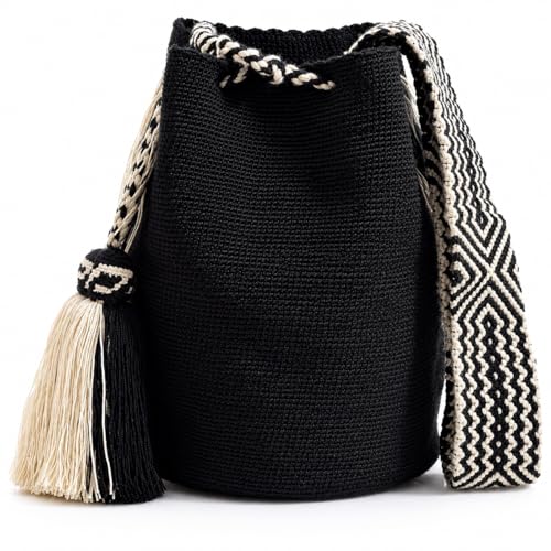 Image of WYOU Designer Wayuu Hand-Crochet Woven Summer Beach Bag for Everyday, Travel-Large Beachy Purse, Colorful Purses for Women