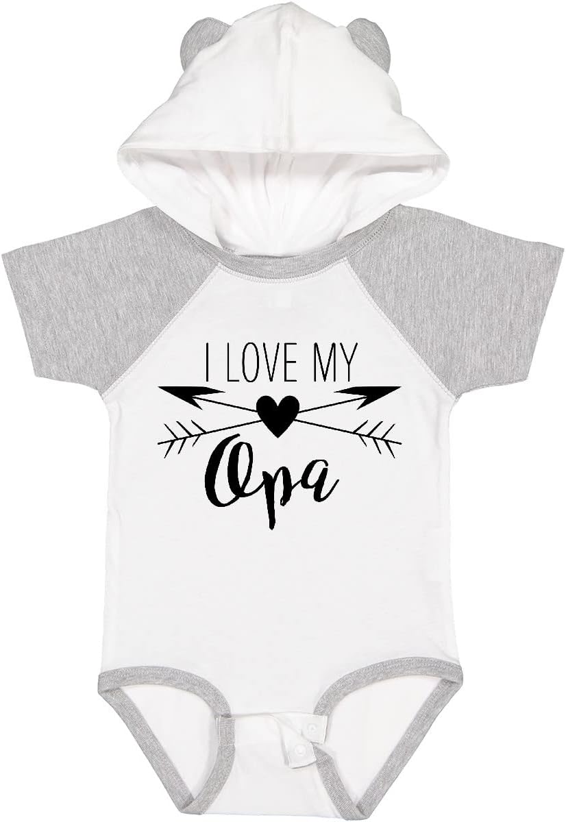 inktastic I Love My Opa Heart and Arrows Baby Bodysuit