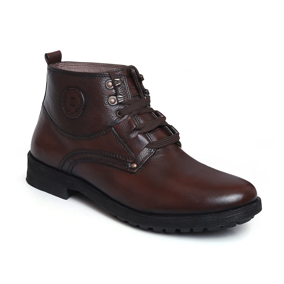 Zoom High Ankle Genuine Leather Shoes Boots for Men Formal Casual Branded A-4701 | Men's Ankle Boots With Laces | High Ank...