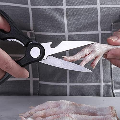AVFORA Craft Scissors Multi-Purpose Stainless Steel Scissors, Suitable for Kitchen, Cutting Chicken Bones and Other Foods, with Black Handles Scissors