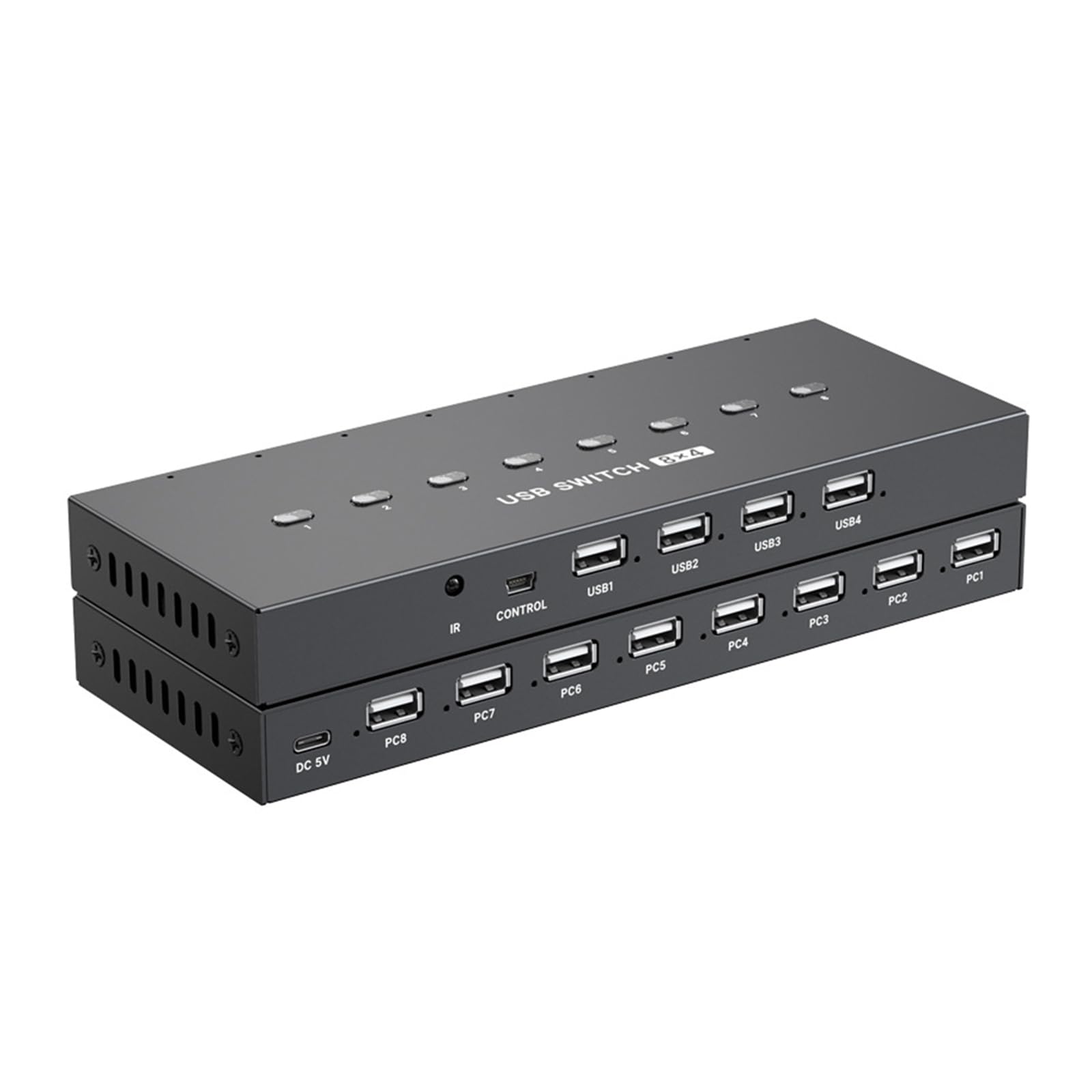 USB Commutazione Manuale 8 Porte Convertitori Splitter per 8 PC Condividi Periferiche Stampante Ufficio Casa Hub USB 2.0 Hub di condivisione del computer