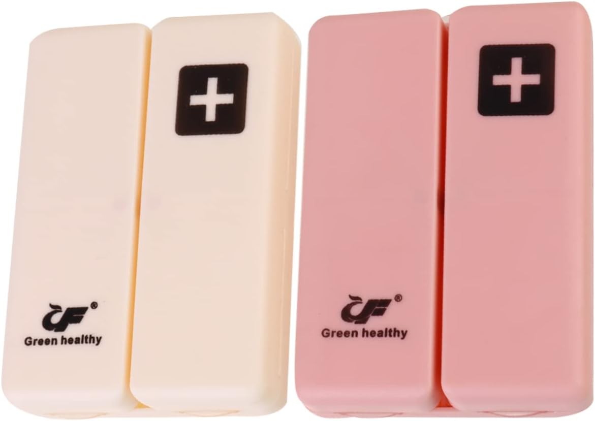 Healvian 2pcs 7 Bead Storage Box White Storage Box Travel Containers Daily